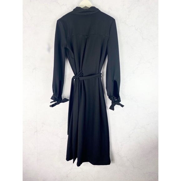 [Zara] Classic Black Wrap Duster Jacket - Picture 6 of 11